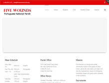 Tablet Screenshot of fivewoundschurch.org